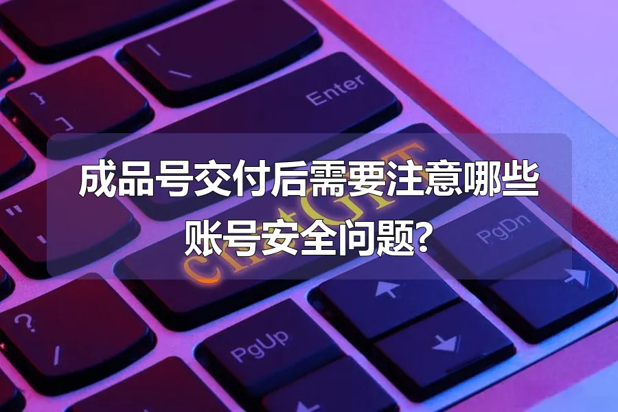 成品号交付后需要注意哪些账号安全问题?